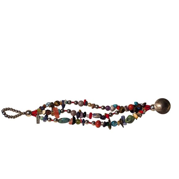 Paige Wallace Handmade Multi-Stone Beaded Bracelet With Buffalo Nickel Clasp - Picture 13 of 13